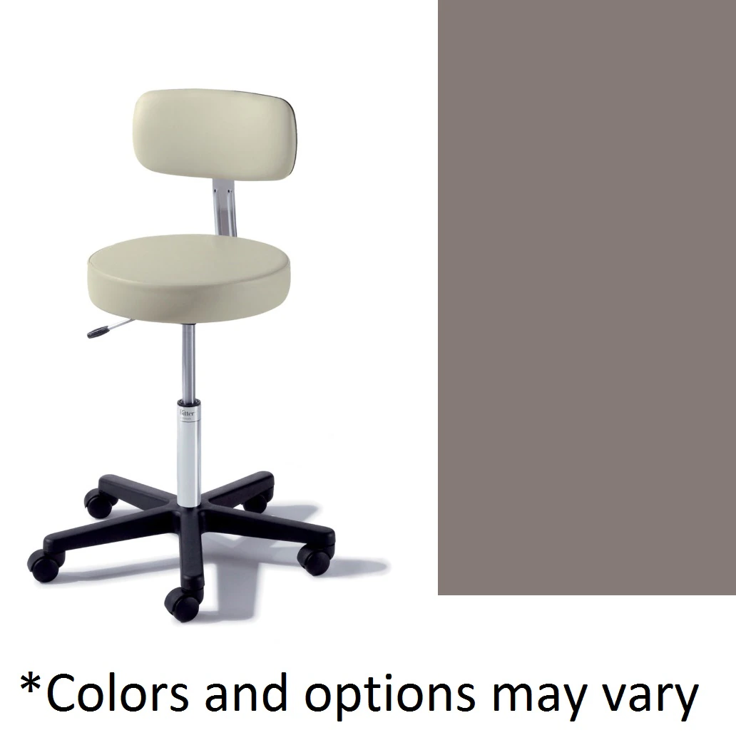 Midmark Ritter 273 UFree Basic Stool with Back, Ultrafree Latte, 225 lb Capacity