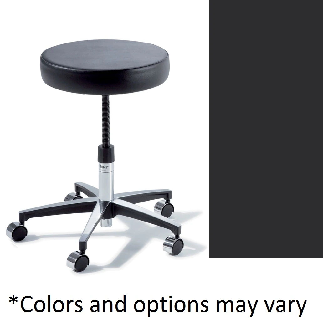 Midmark Ritter 274 Basic Stool, Classic Series, Obsidian, 350 lb Capacity