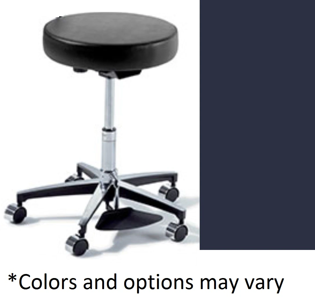 Midmark Ritter 276 UltraFree Exam Stool with Foot Ring, Harbor Finish, 350 lb Capacity