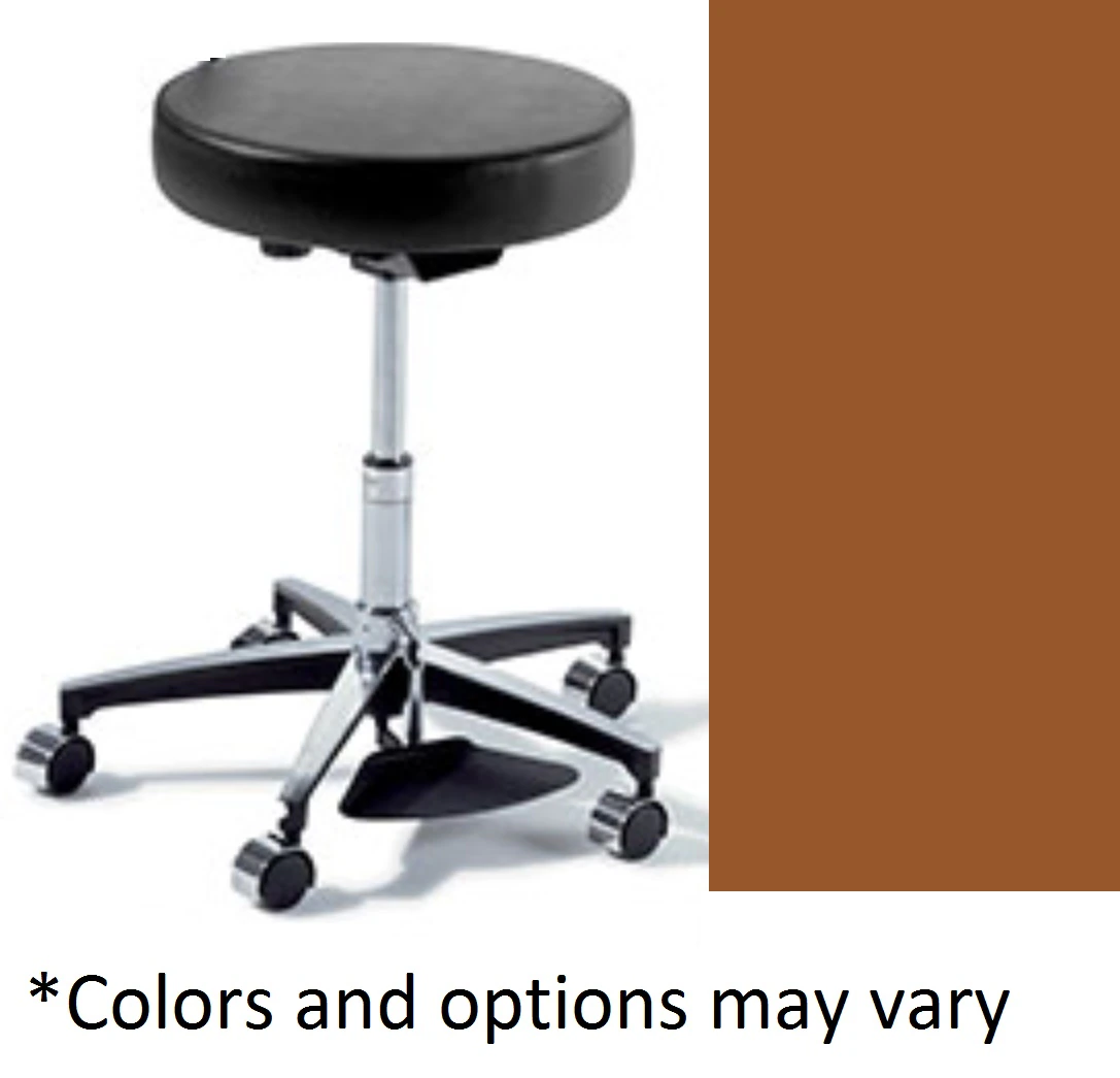 Midmark Ritter Classic Series 276 UltraFree Exam Stool with Foot Ring, Spice, 350 lb Capacity
