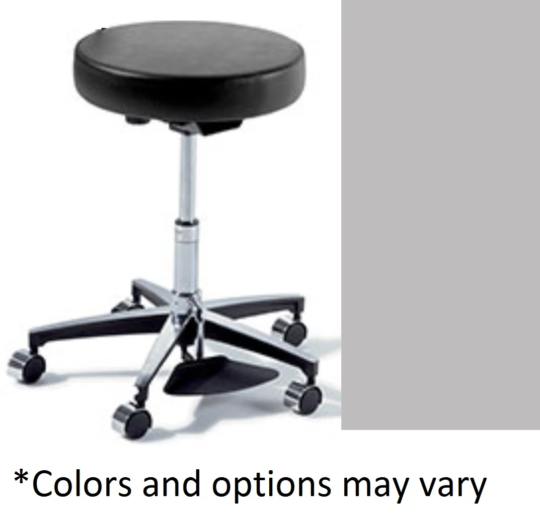 Midmark Ritter Classic Series 276 UltraFree Exam Stool with Foot Ring, Stone, 350 lb Capacity