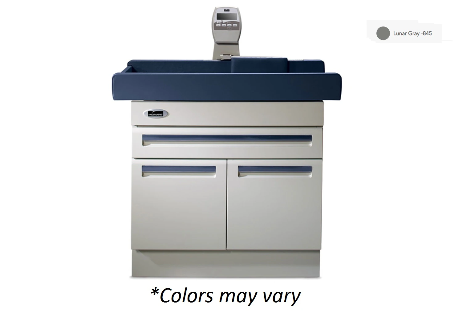 Midmark 640 Pediatric Exam Table with Scale, Lunar Gray, 40 lb Capacity