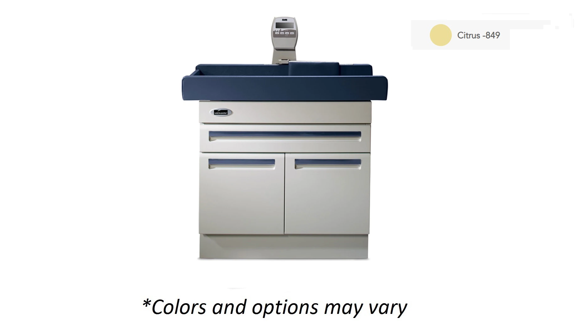 Midmark 640 Pediatric Exam Table with Scale, Citrus, 40 lb Capacity