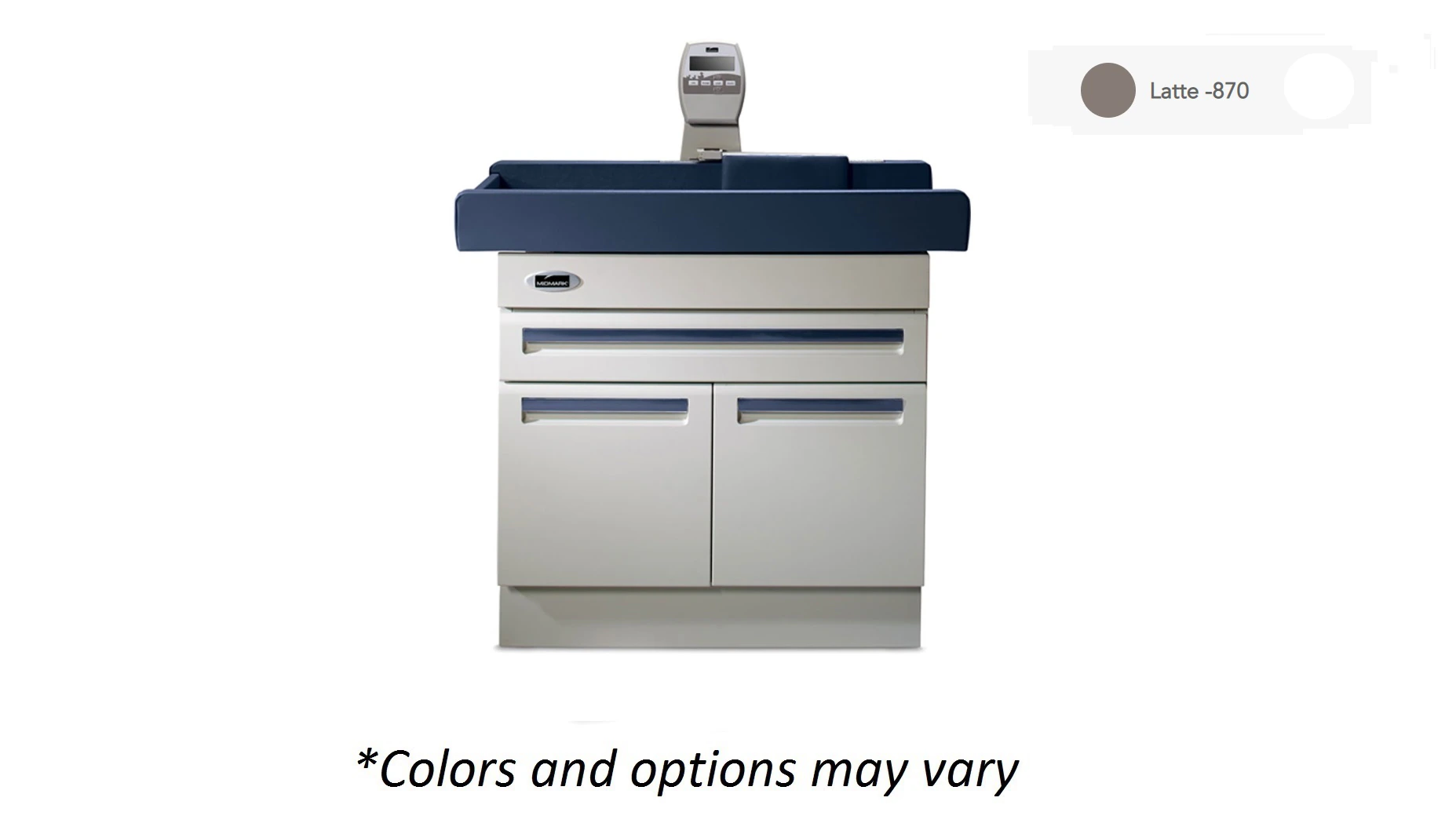 Midmark 640 Pediatric Exam Table with Scale, Ultrafree Latte, 40 lb Capacity