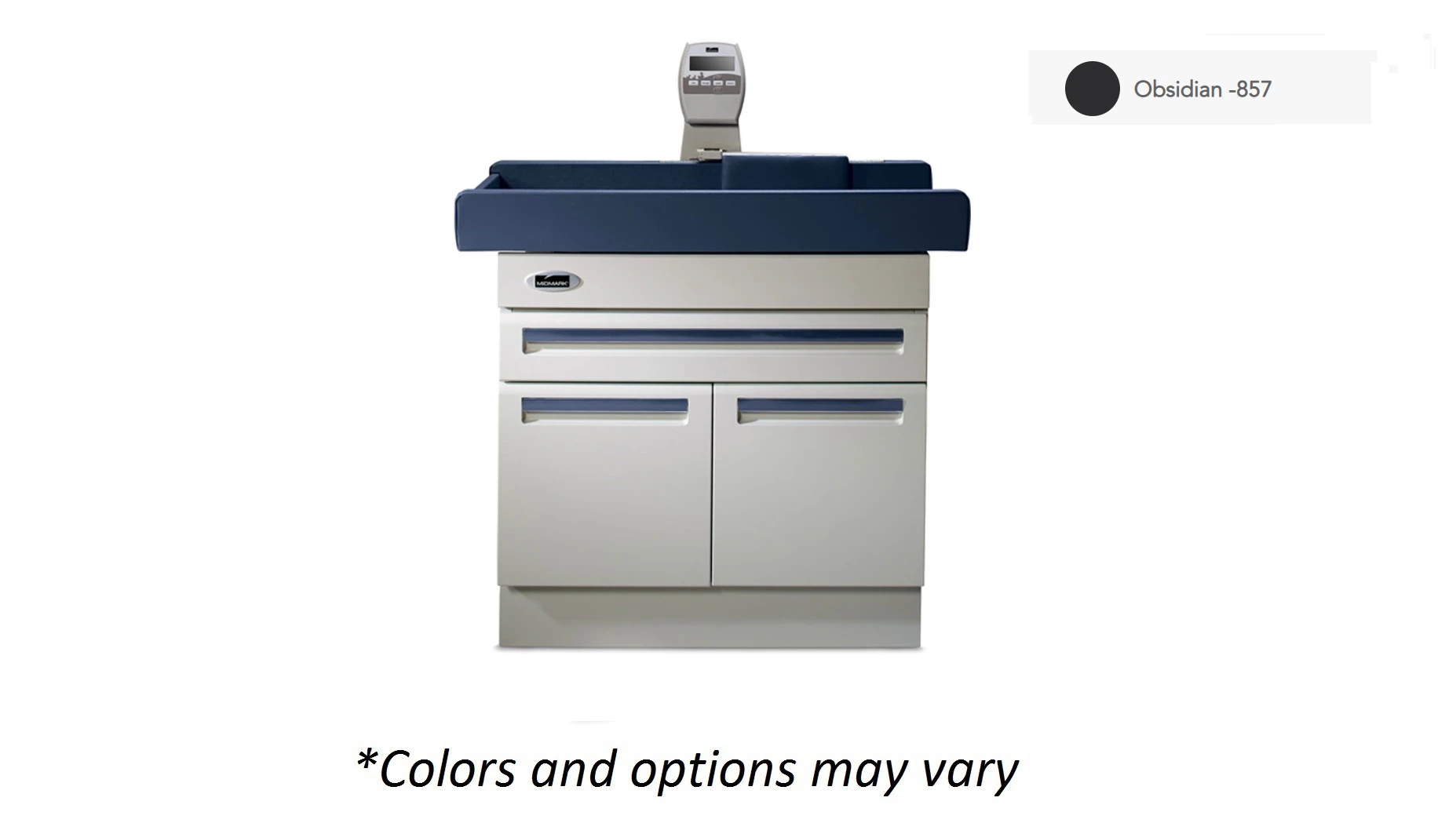 Midmark 640 Pediatric Exam Table with Drawer and Drawer Lock, Obsidian, 40 lb Capacity