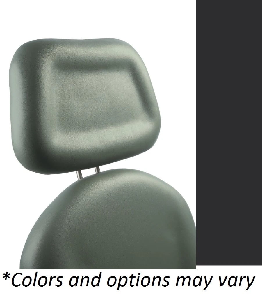Midmark 641 UltraFree Rectangular Headrest, Obsidian