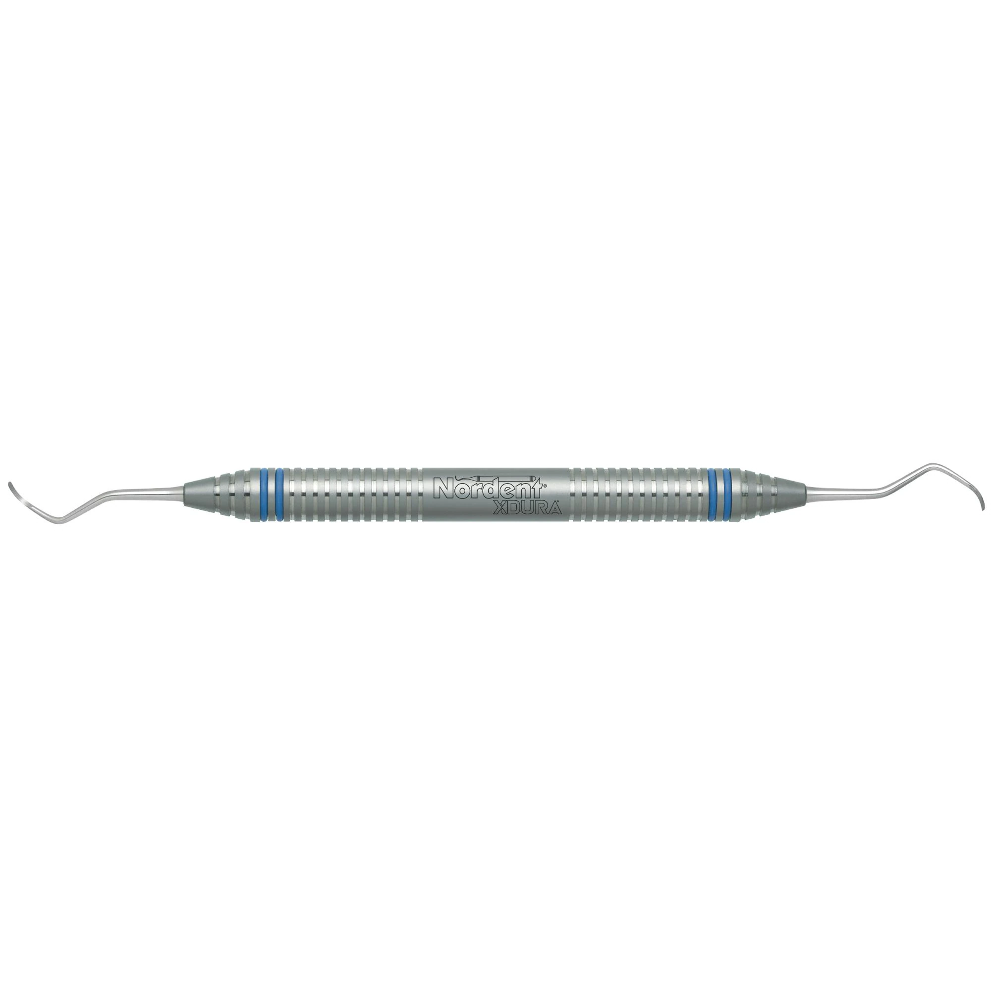 Nordent XDURA Universal Curette, Barnhart #5-6 Rigid, Double-Ended, DuraLite ColorRings, Silver