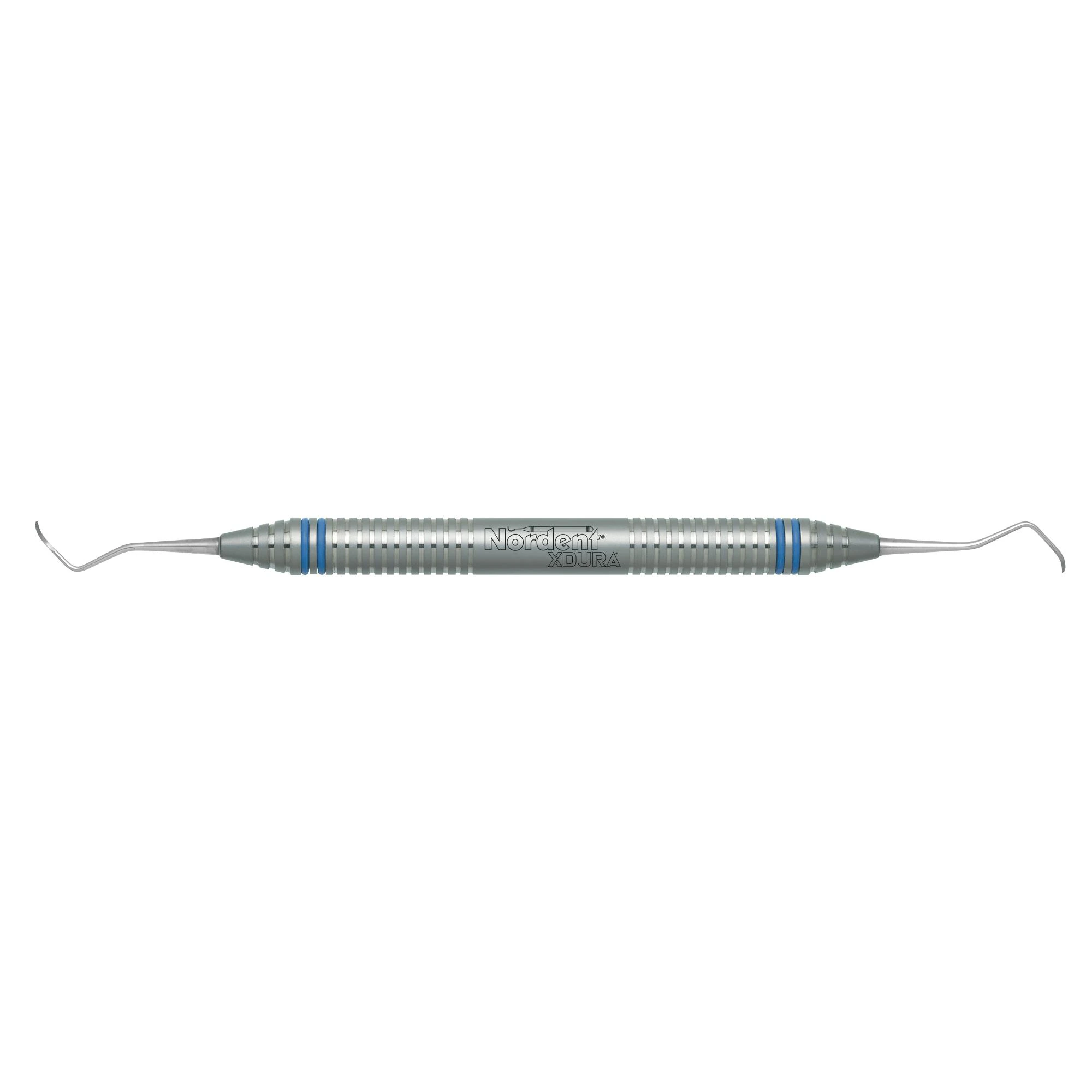 Nordent XDura Curette DE Ratcliff 3/4, DuraLite ColorRing Handle, Stainless Steel, Universal