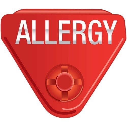 Precision Dynamics In-A-Snap Alert Clasp, Pre-Printed Allergy, Adult/Pediatric, Black, 3/4", Disposable, 250/Package