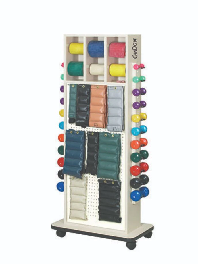 CanDo Mobile Weight Rack with Mirror and Swivel Casters