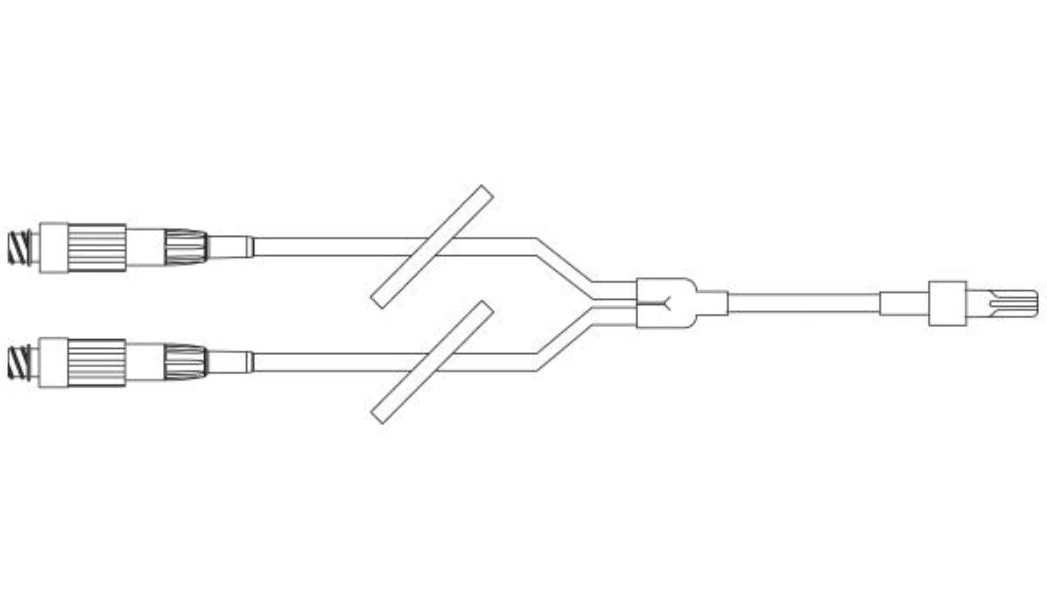 Baxter Clearlink Y-Type Extension Set, Microbore, 5.7" PVC, 2 Luer Activated Valves, Sterile, Latex-Free, 200/Case
