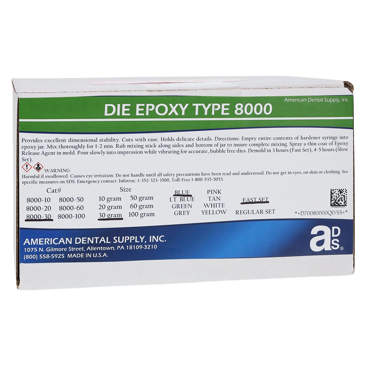 Die Epoxy 8000 Fast Blue, 30g/Each