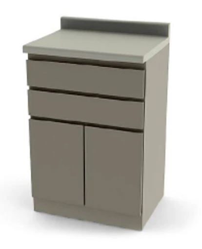 UMF Medical Cabinet Base, Countertop, 2 Doors 2 Drawers, 20 Gauge Steel