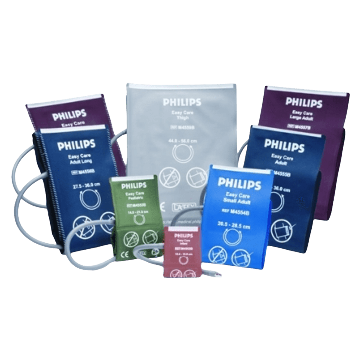 Philips Easy Care NIBP Cuff, Adult, Navy Blue, Latex-Free, for Monitor, Each