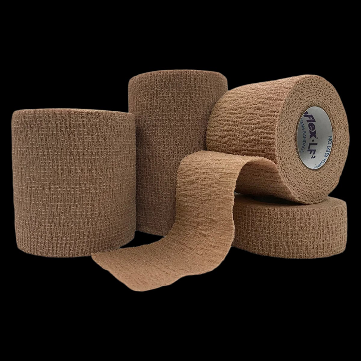 CoFlex LF2 Self-Adherent Foam Bandage, 4" x 5 yd, Tan, Sterile, 18 Rolls/Case
