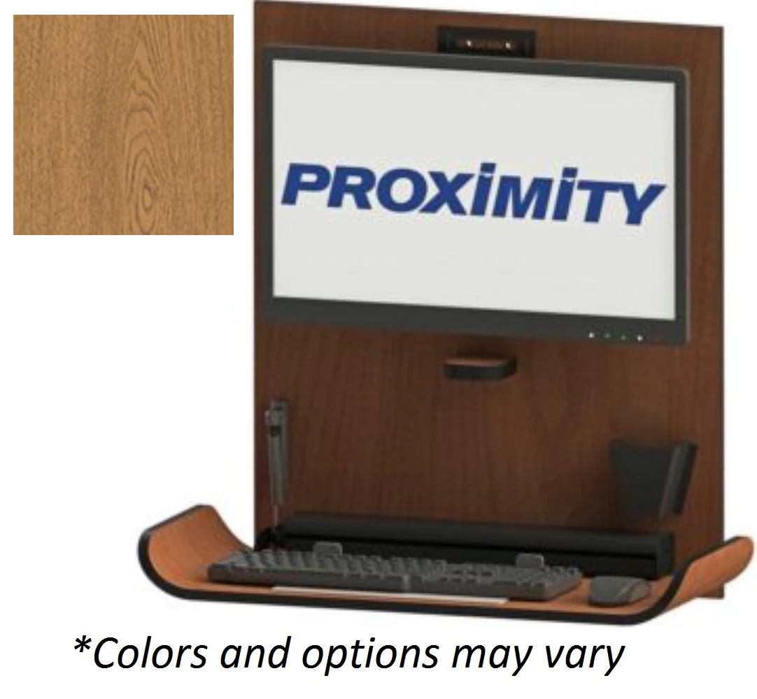 CLASSIC CX1 Wall Mounted Workstation Desk, Bannister Oak, 01KWC87QE055BTYGJ5GKSWKX1T