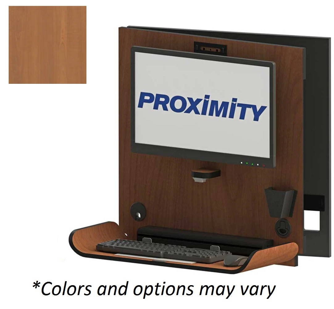 CLASSIC CX1 -LSVL Wall Mounted Workstation Desk, Fonthill Pear, Left Swivel