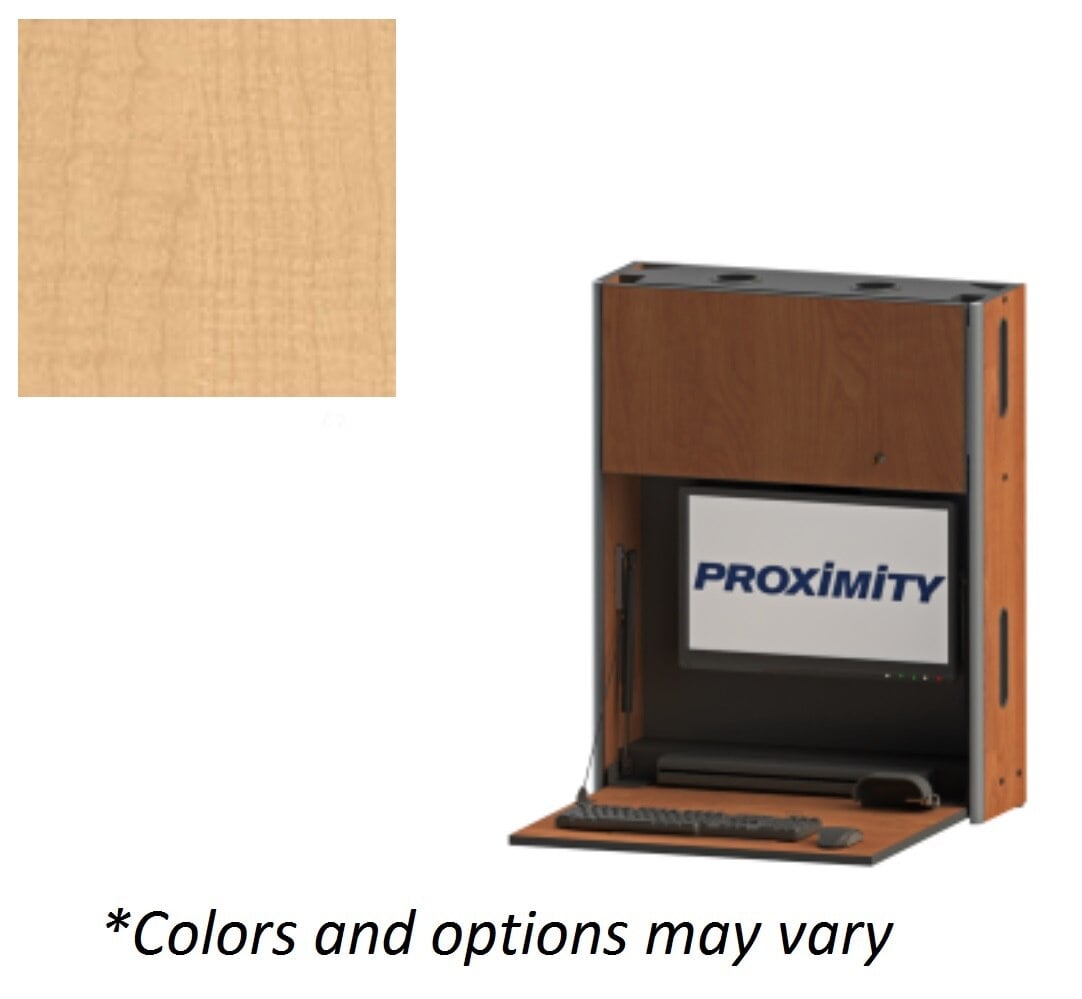Embrace EXT-28 Wall Mounted Desk, Fusion Maple Finish