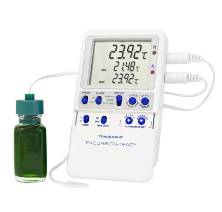 Traceable Excursion-Trac Data Logging Thermometer, ABS Plastic, -50 to 70°C, Min/Max Memory, LCD, Each