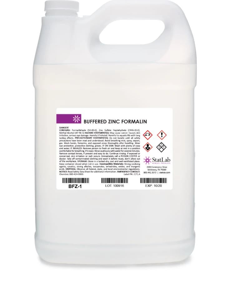 Statlab Medical Products Buffered Zinc Formalin, 1 Gallon Bottle
