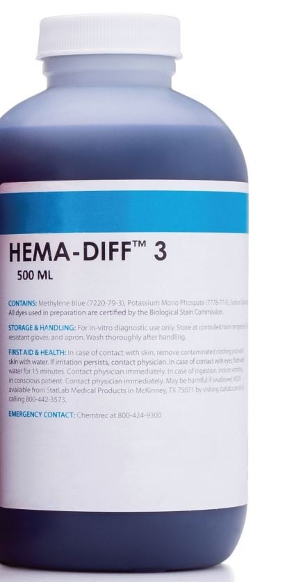 Hema-Diff #3 Thiazine Stain Solution, 1 Gallon Bottle