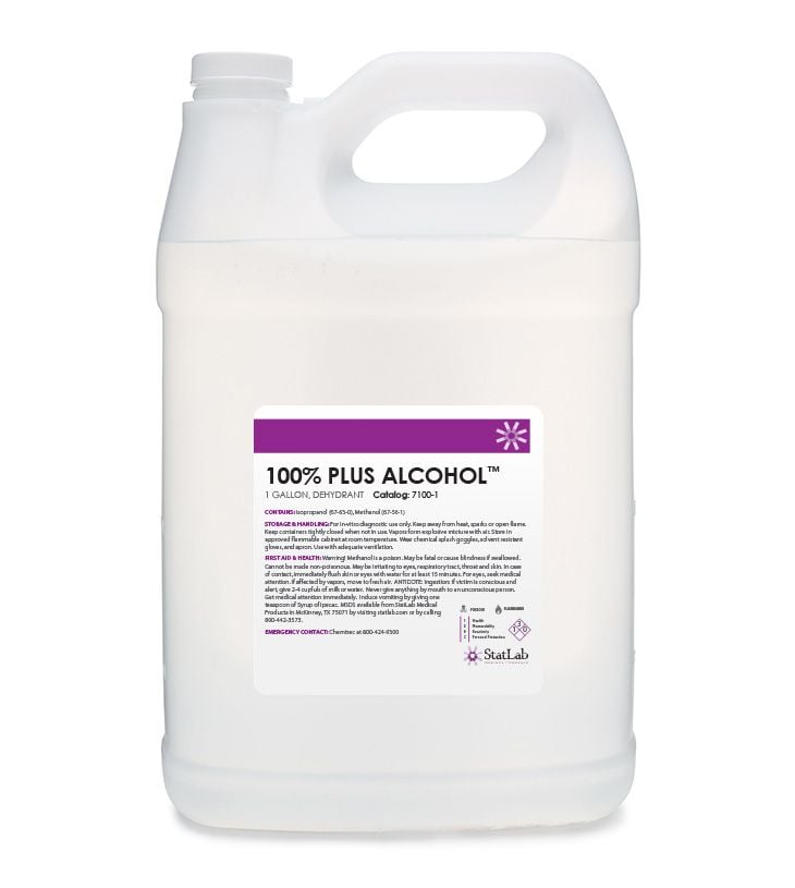 Statlab Medical Products Plus Alcohol Dehydrant 100%, 1 Gallon