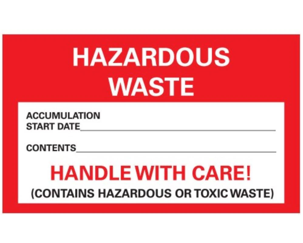 Precision Dynamics Bio-Hazard Label, Hazardous Waste, Red, 3" x 5", 500/Roll