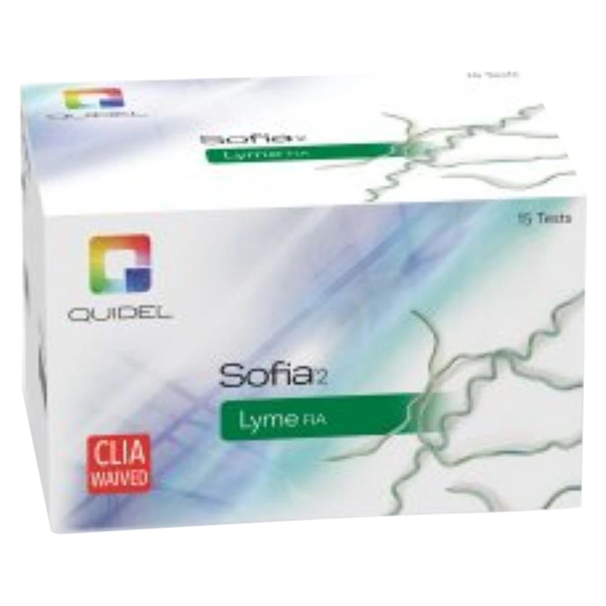 Quidel Sofia 2 Lyme Test Kit, CLIA Waived, 15 Tests/Kit
