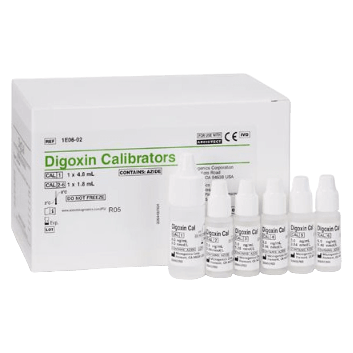 Abbott Digoxin Calibrators, 1x4.8 mL + 5x1.8 mL