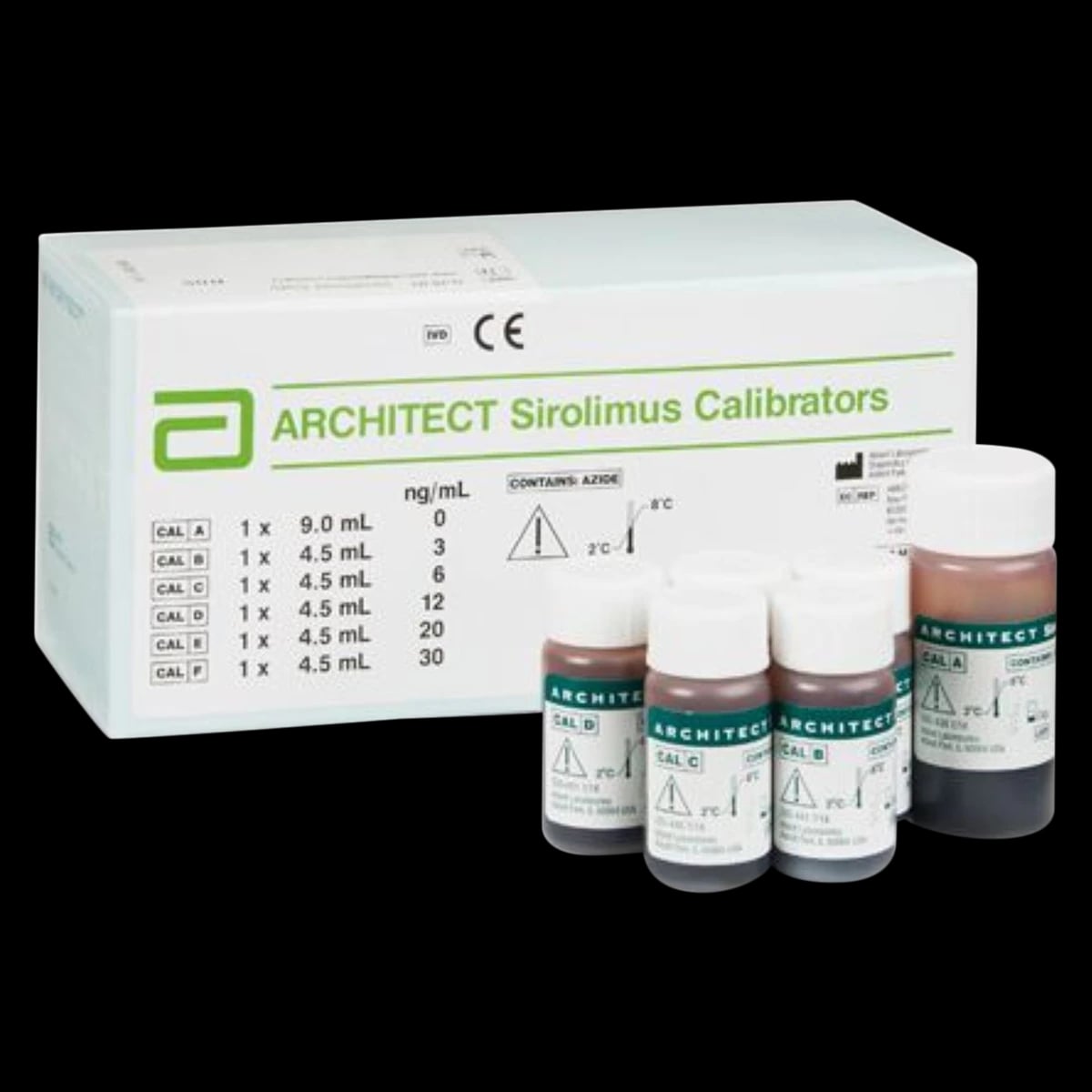 Abbott Sirolimus Calibrators, 6 x 9 mL