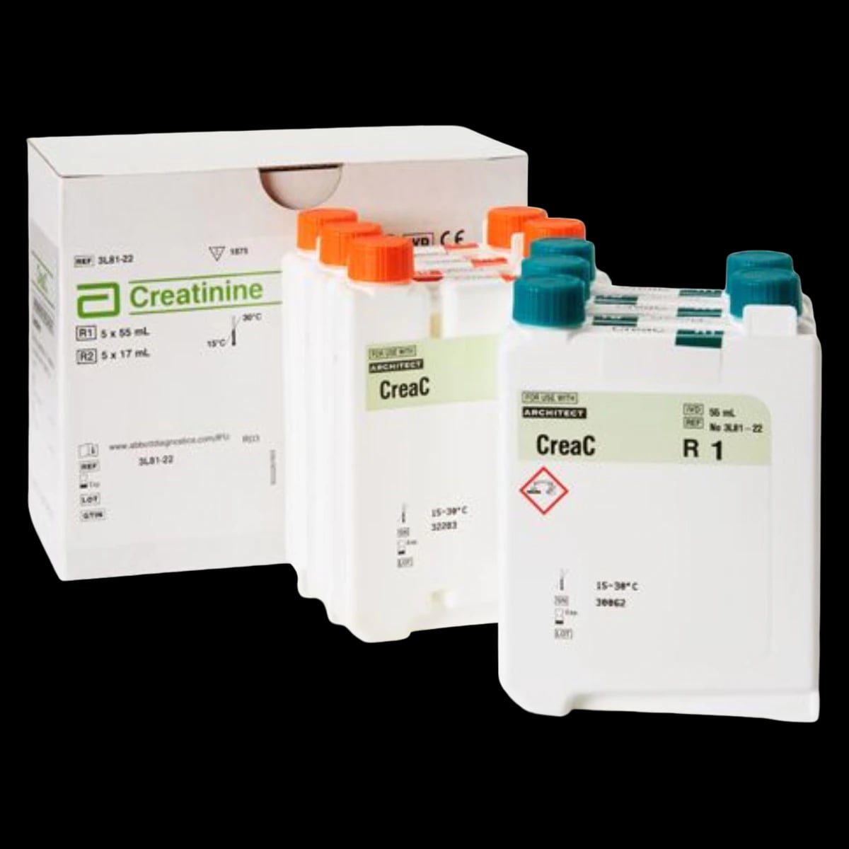 Abbott Architect CREA Creatinine Reagent, R1 5x55mL/R2 5x17mL, 1875 Tests, 01KT0J0A964TXVC89FA4MHCRQ2