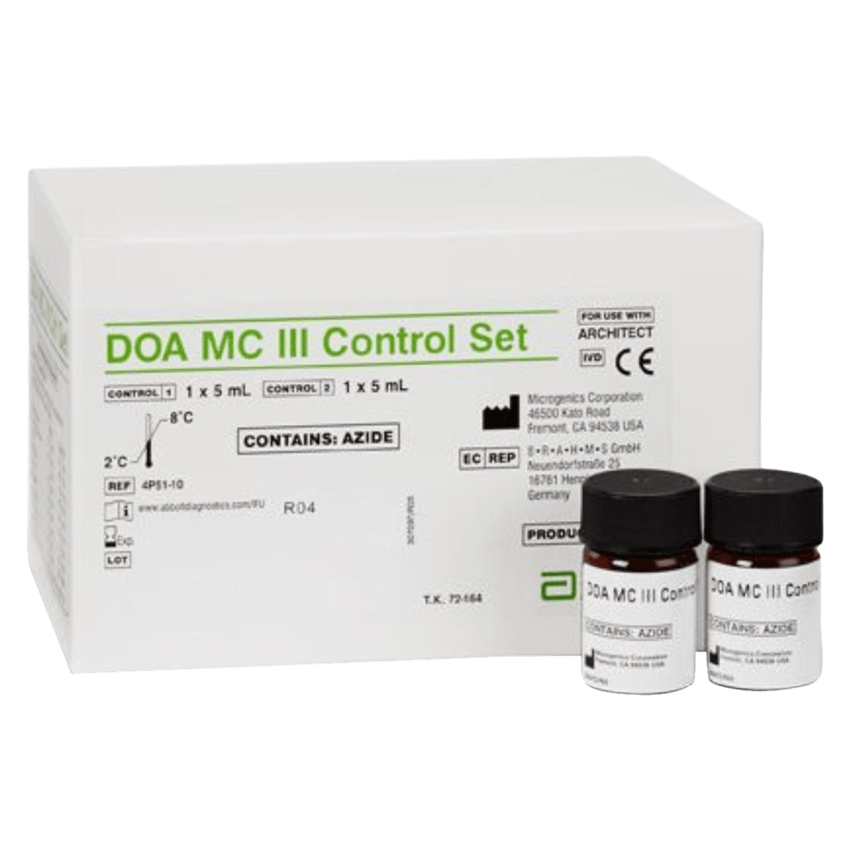 Abbott DOA MC III Multiconstituent Control Set, Drugs of Abuse III