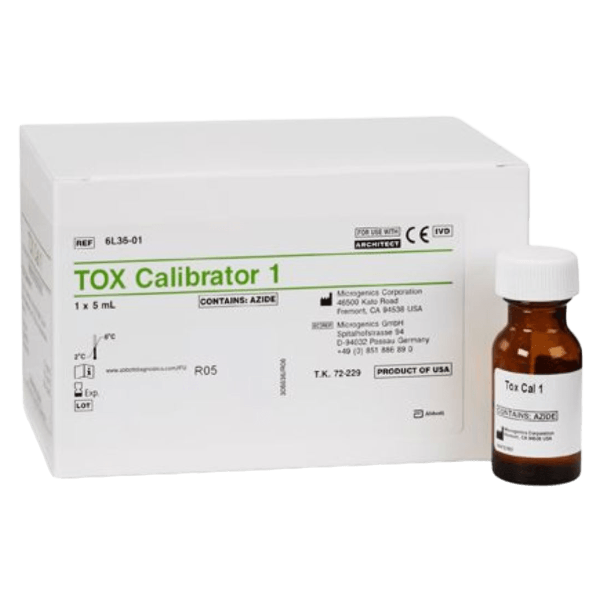 Abbott Multigent TOX Calibrator 1, 1 x 5 mL Bottle