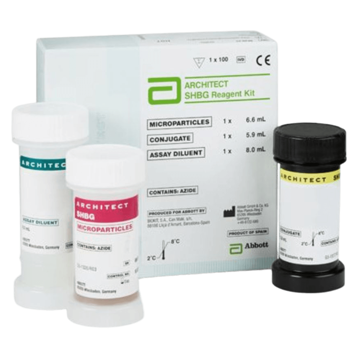 Abbott Architect SHBG Reagent Kit, Sex Hormone Binding Globulin, 100 Tests