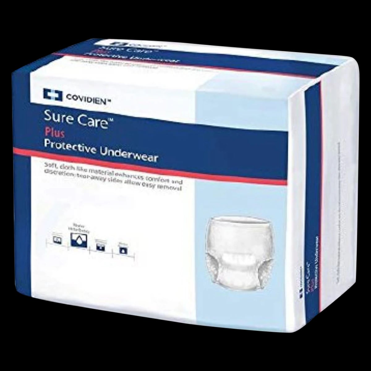 SureCare Incontinence Underwear, Heavy, Unisex, 2X-Large (60-80" Waist), White, Pull-Up with Tear-Away Sides, 48/Case