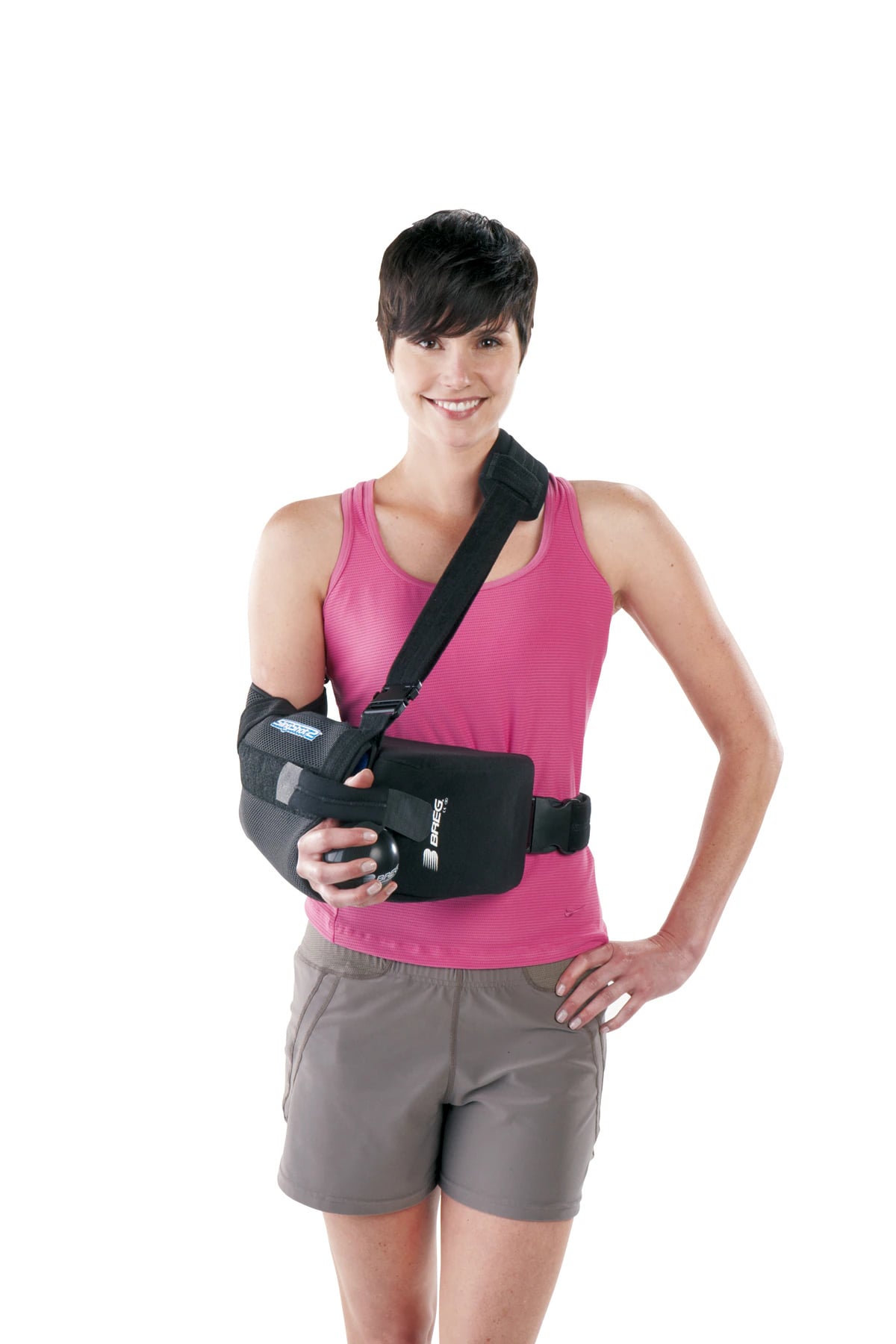 Breg Slingshot Neutral Immobilizer Shoulder Brace, Airmesh Fabric, X-Large, 13.5-14.5"