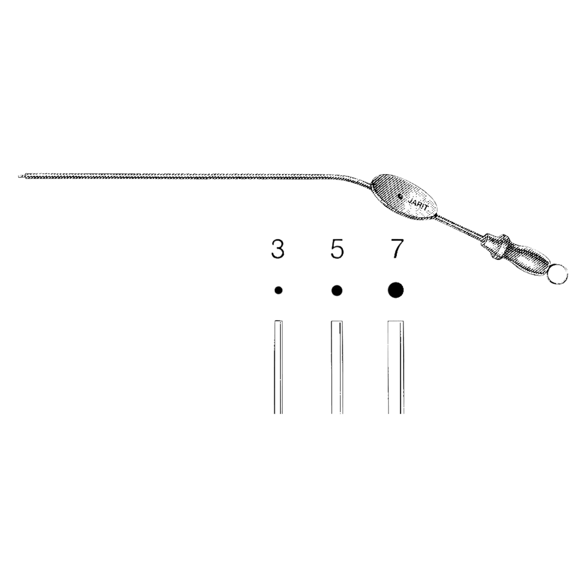 Jarit Baron Suction Tube, Angled, 7 Fr, 3-7/8" Length, Each