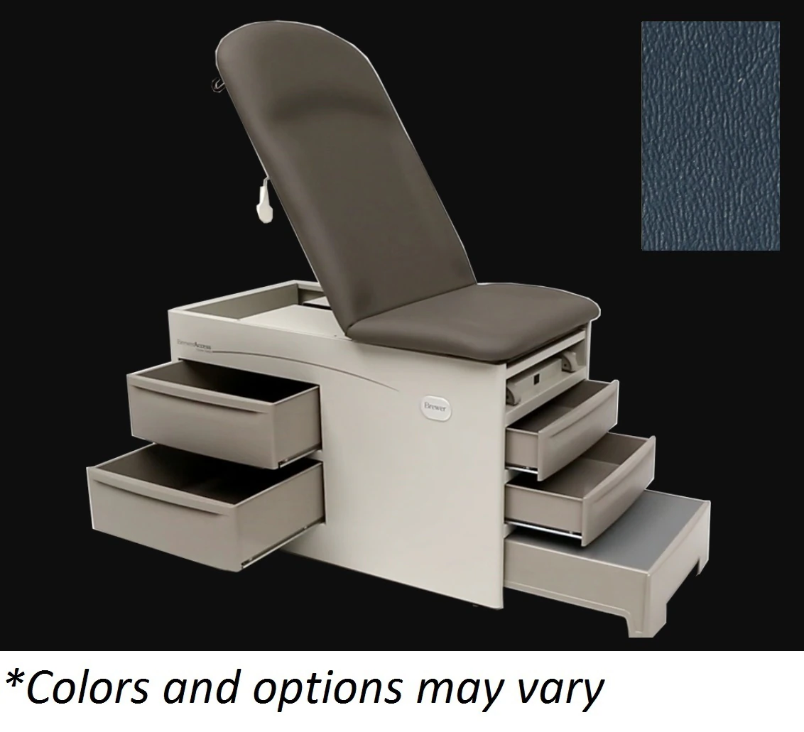 Brewer Access Exam Table, Deep Sapphire, 500 lb Capacity, without Outlet