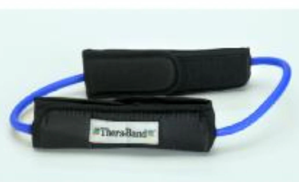 TheraBand Resistance Tubing, Intermediate/Advanced, Blue, 12" Length