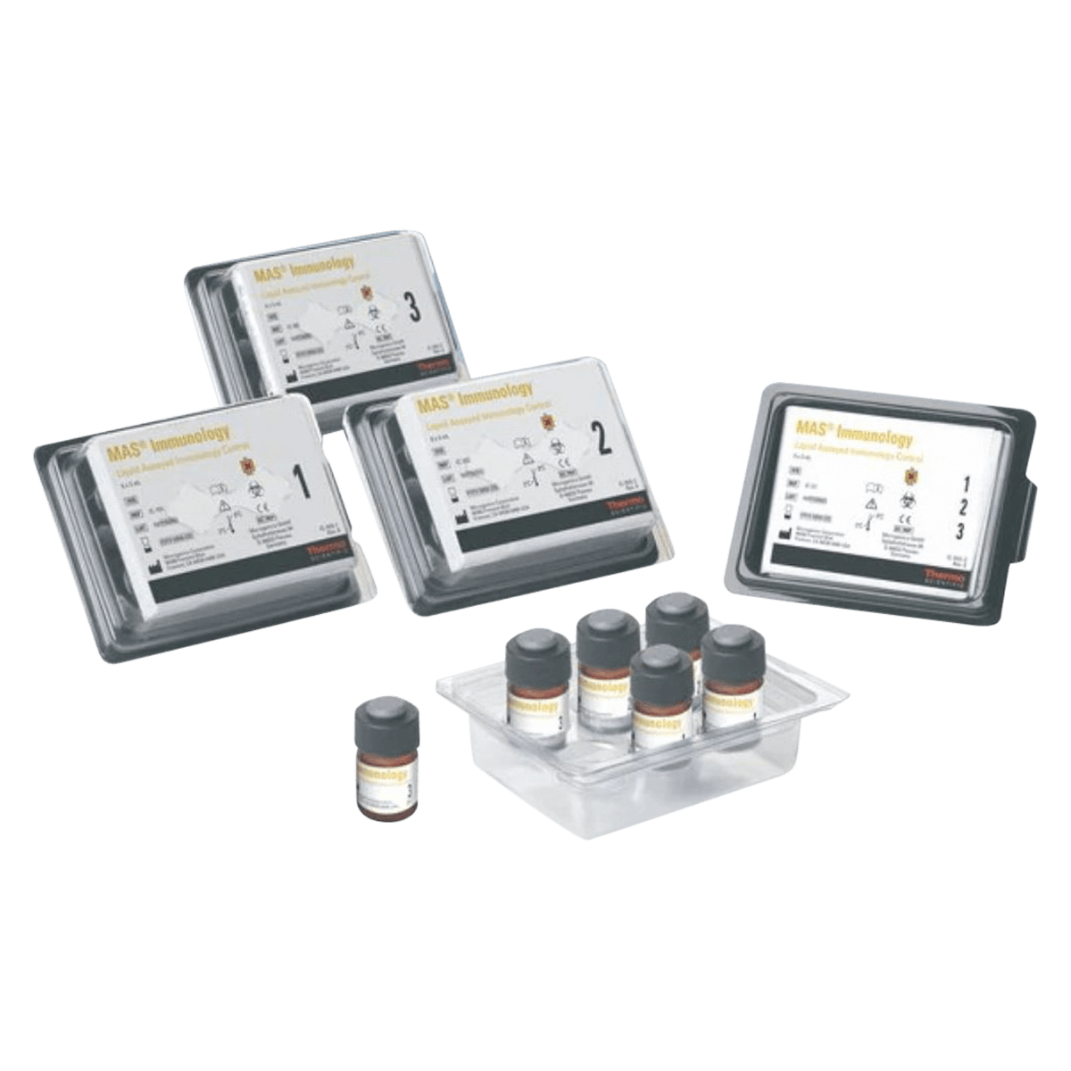 MAS Immunology Control Level 1, 6 x 3 mL, For Serology Testing, 6/Package