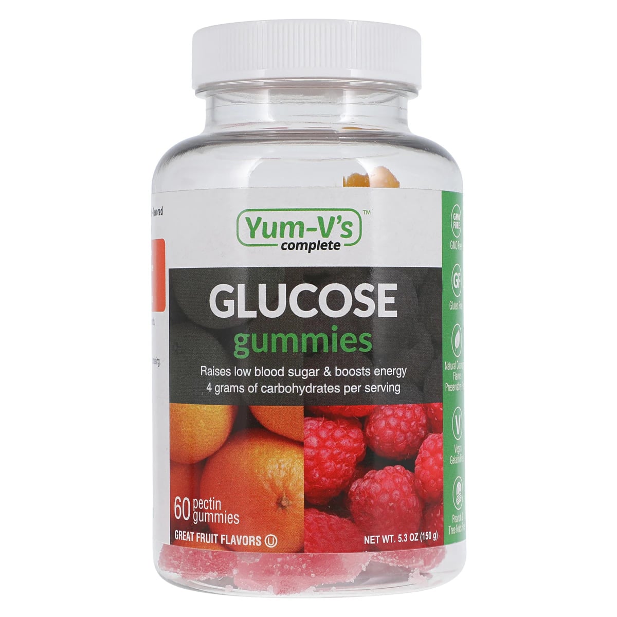 Geri-Care Glucose Gummies Fruit, 2g Each, 60/Bottle