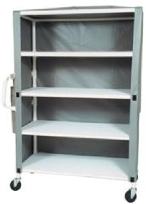 Medline Jumbo Utility Cart, 4 Shelves, 58"L x 77"H x 24"D