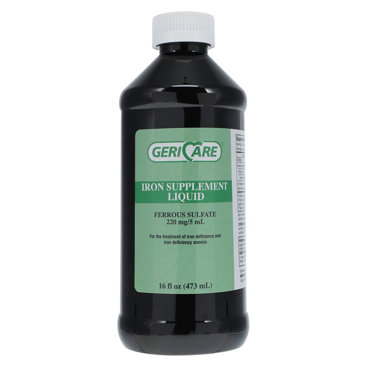 Geri-Care Ferrous Sulfate Oral Elixir, 220mg/5mL, 16 oz Bottle