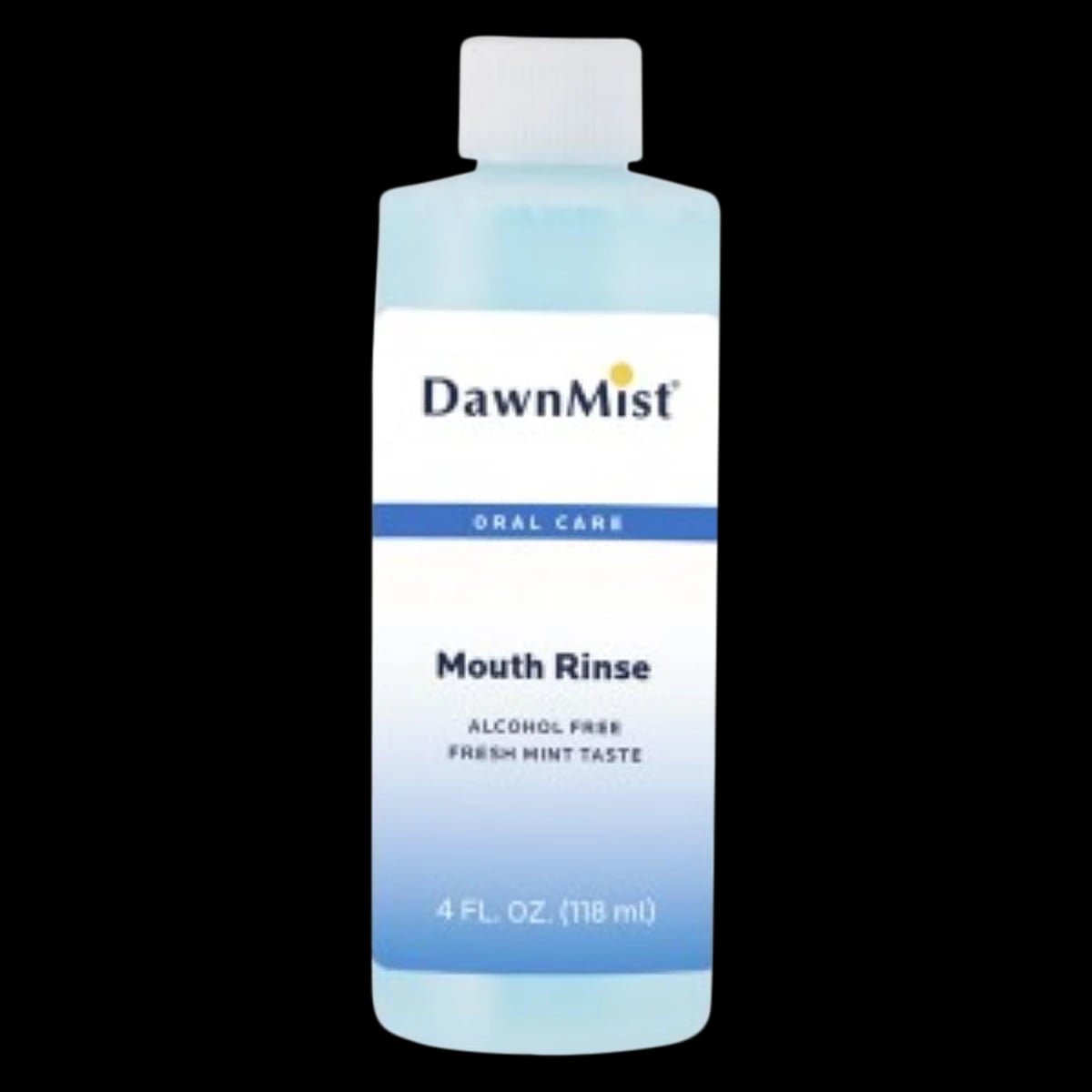 DawnMist Fresh Mint Mouth Rinse, Alcohol Free, 4 oz Bottle, 60/Case