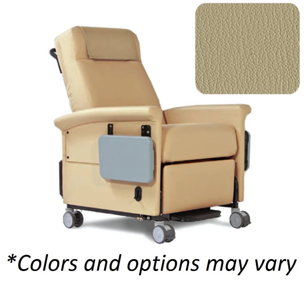 Champion Ascent 65 Series Manual Medical Recliner, Vinyl Upholstery, 300 lb Capacity, Natural