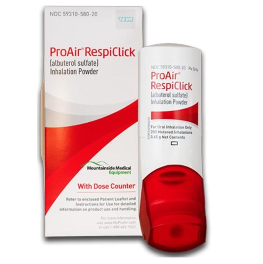 ProAir RespiClick Inhaler, Inhalation Powder, 90mcg, Each