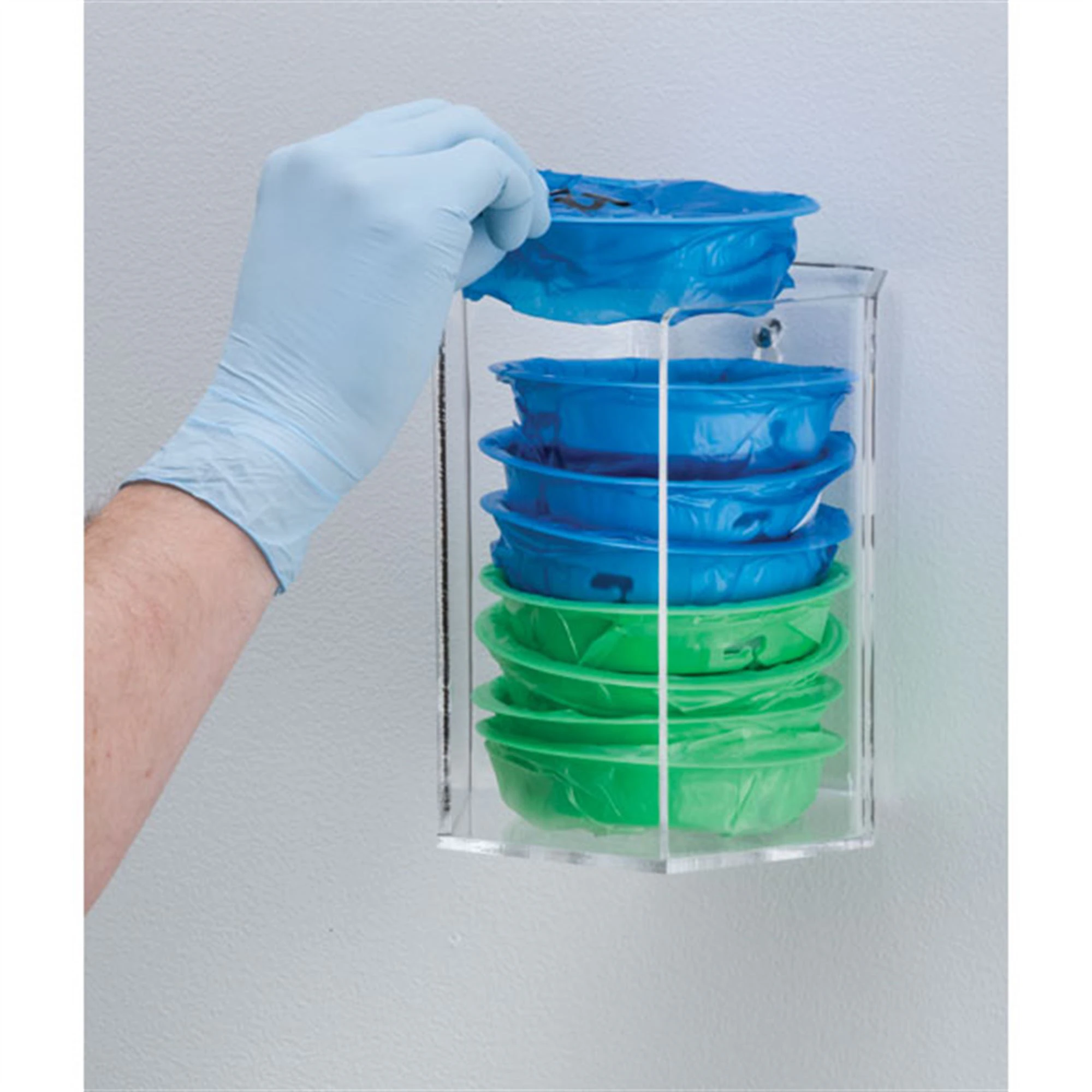 Marketlab Emesis Bag Dispenser, Top Loading, Clear Acrylic, 5.6 x 5.6 x 7.19 in, Each