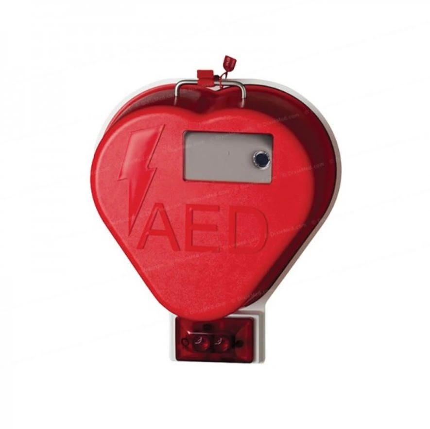 HeartStation HeartCase Outdoor AED Cabinet, Red, Plastic, Each