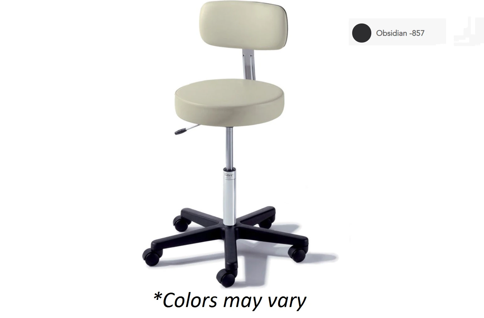 Midmark Ritter 273 AirLift Exam Stool, Obsidian, 225 lb Capacity