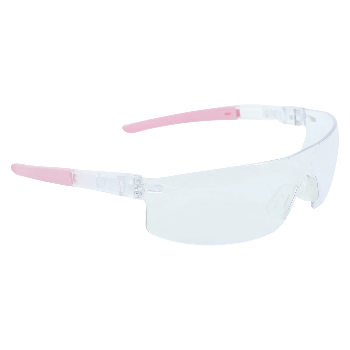 ProVision Econo Tilts Safety Eyewear, Clear Frame, Clear Lens, Rose Quartz Tips, Anti-Fog, ANSI Z87.1